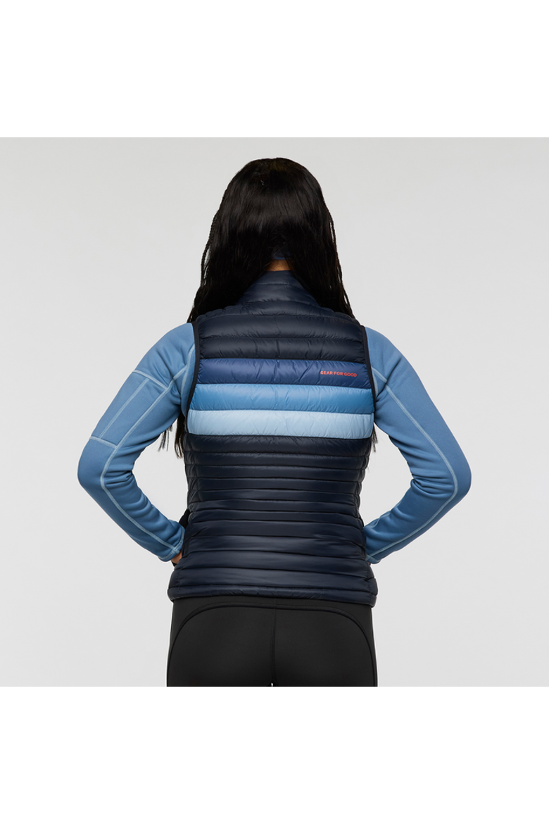 Fuego Down Vest - Women's, Alternate, color, Carbon Stripes