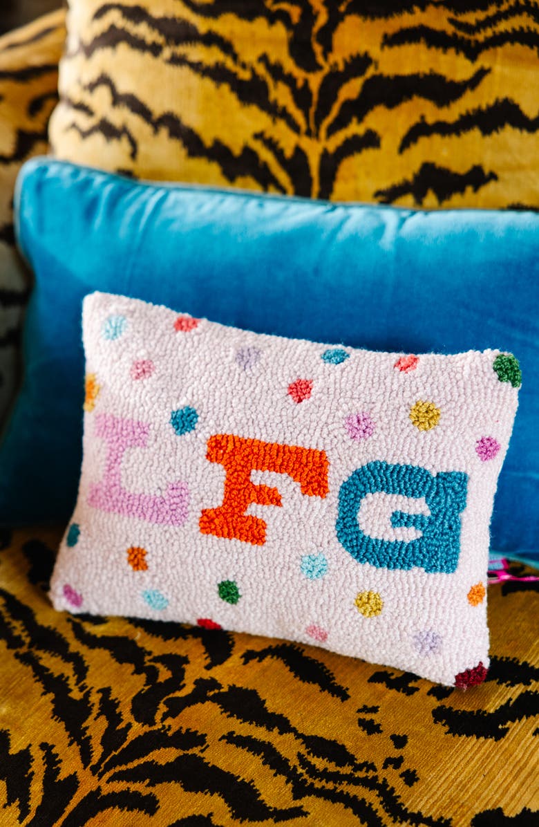 Furbish LFG Hook Pillow, Alternate, color, Bright Pink, Multi