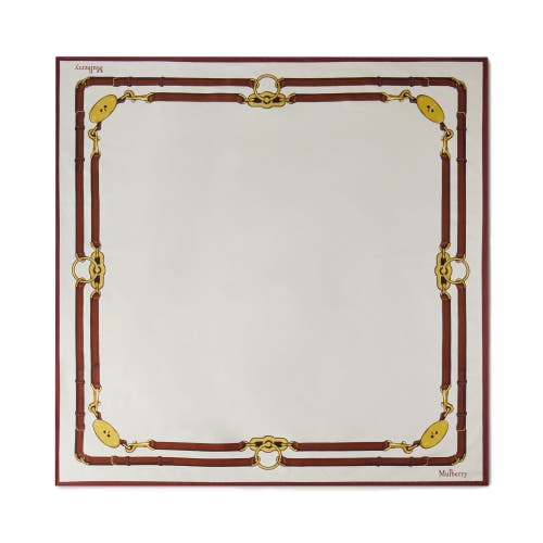 Mulberry Square Scarf In White