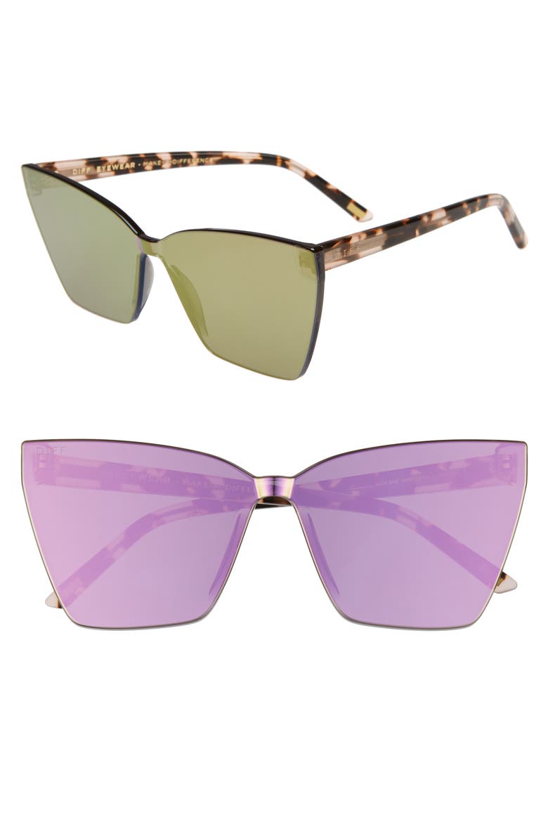 Goldie 65mm Oversize Cat Eye Sunglasses, Main, color, HIMALAYAN TORTOISE/ TAUPE