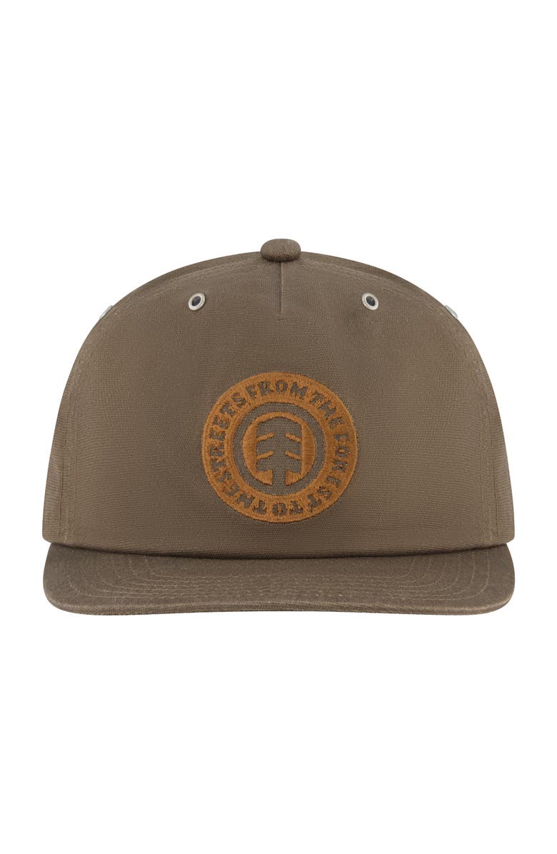 Element Low Profile Flat Brim Cap in Pigment-Dyed Cotton, Alternate, color, Dark Choco