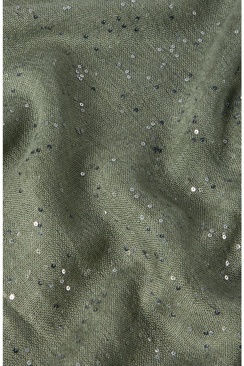 Cashmere and silk Diamond yarn scarf, Alternate, color, Green