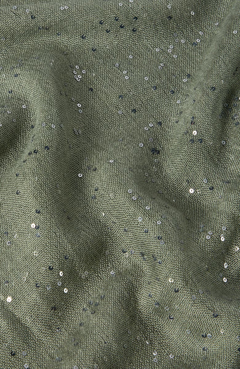 Brunello Cucinelli Cashmere and silk Diamond yarn scarf, Alternate, color, Green