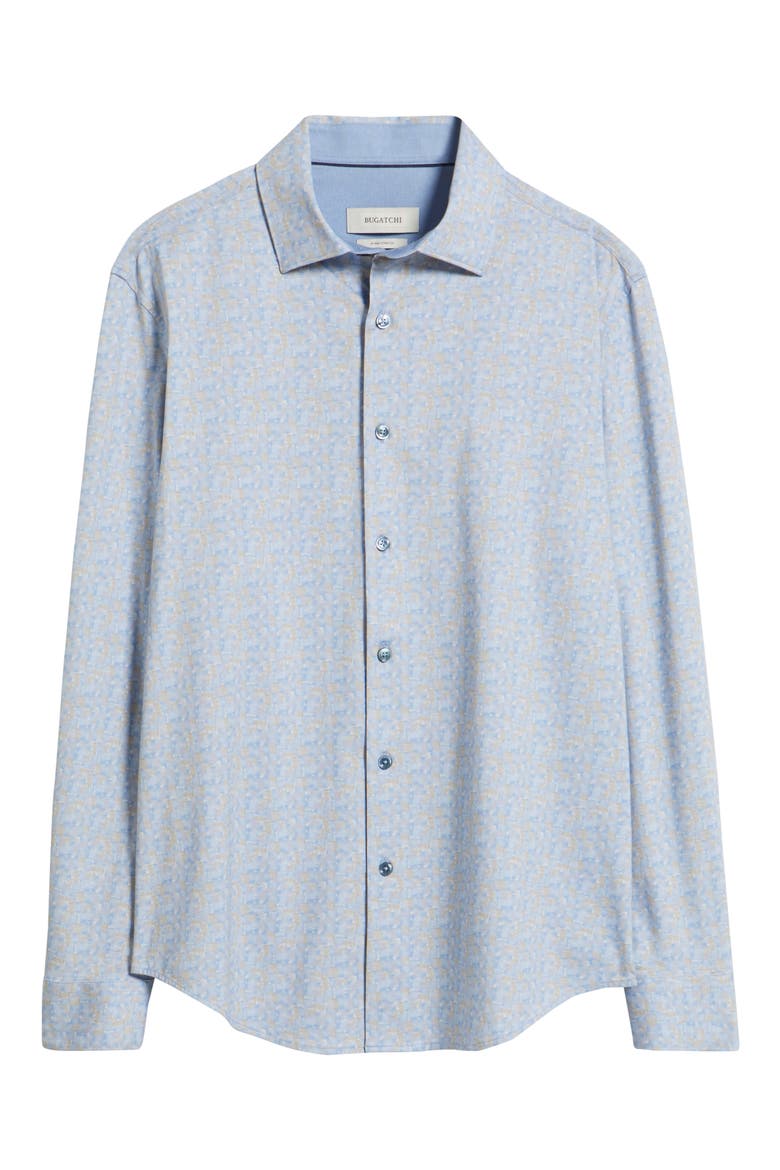 Jimmy OoohCotton® Abstract Print Button-Up Shirt, Alternate, color, AIR BLUE