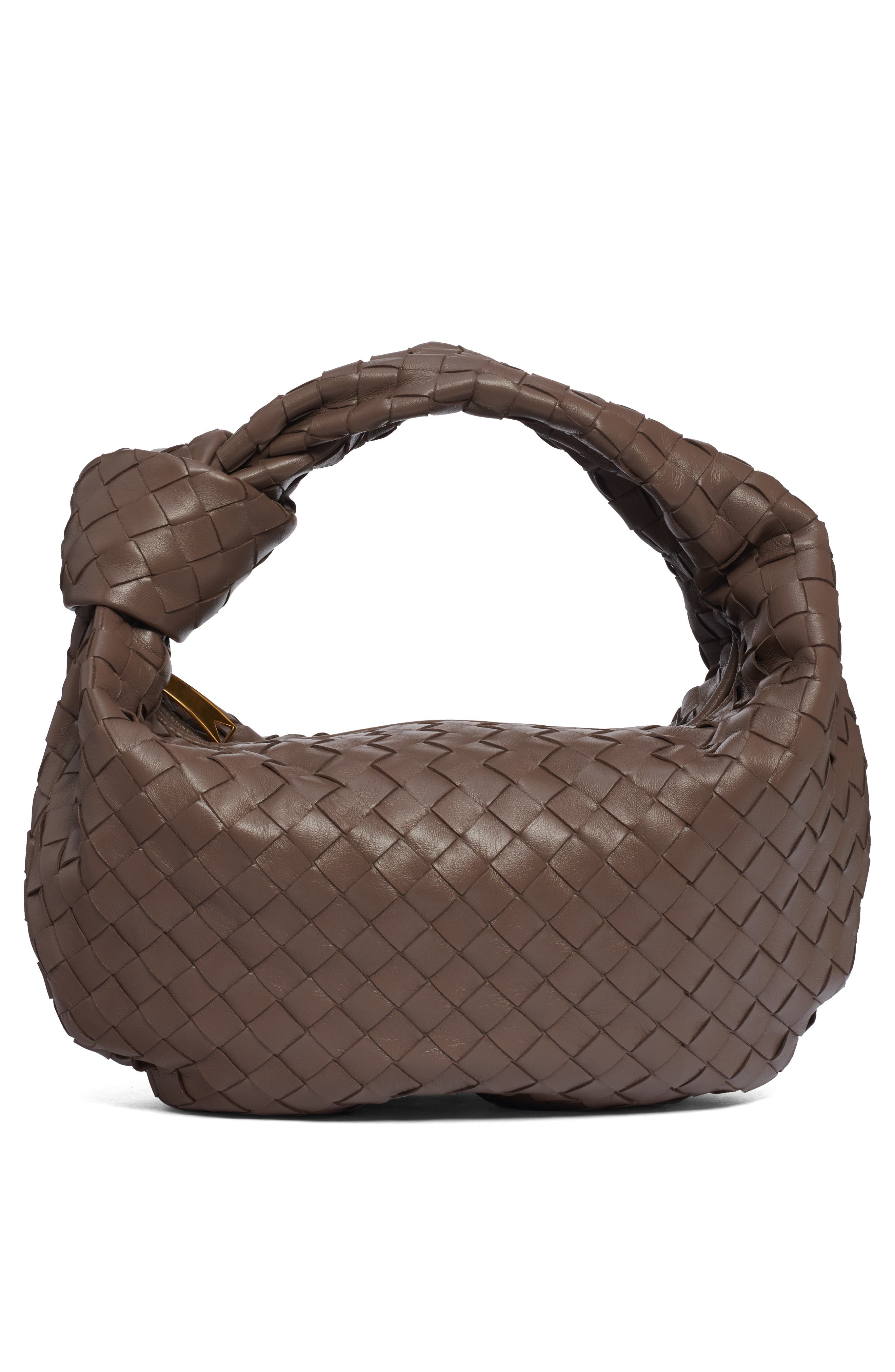 Bottega Veneta Teen Jodie Intrecciato Leather Hobo, Alternate, color, 2560 Taupe Grey-Gold
