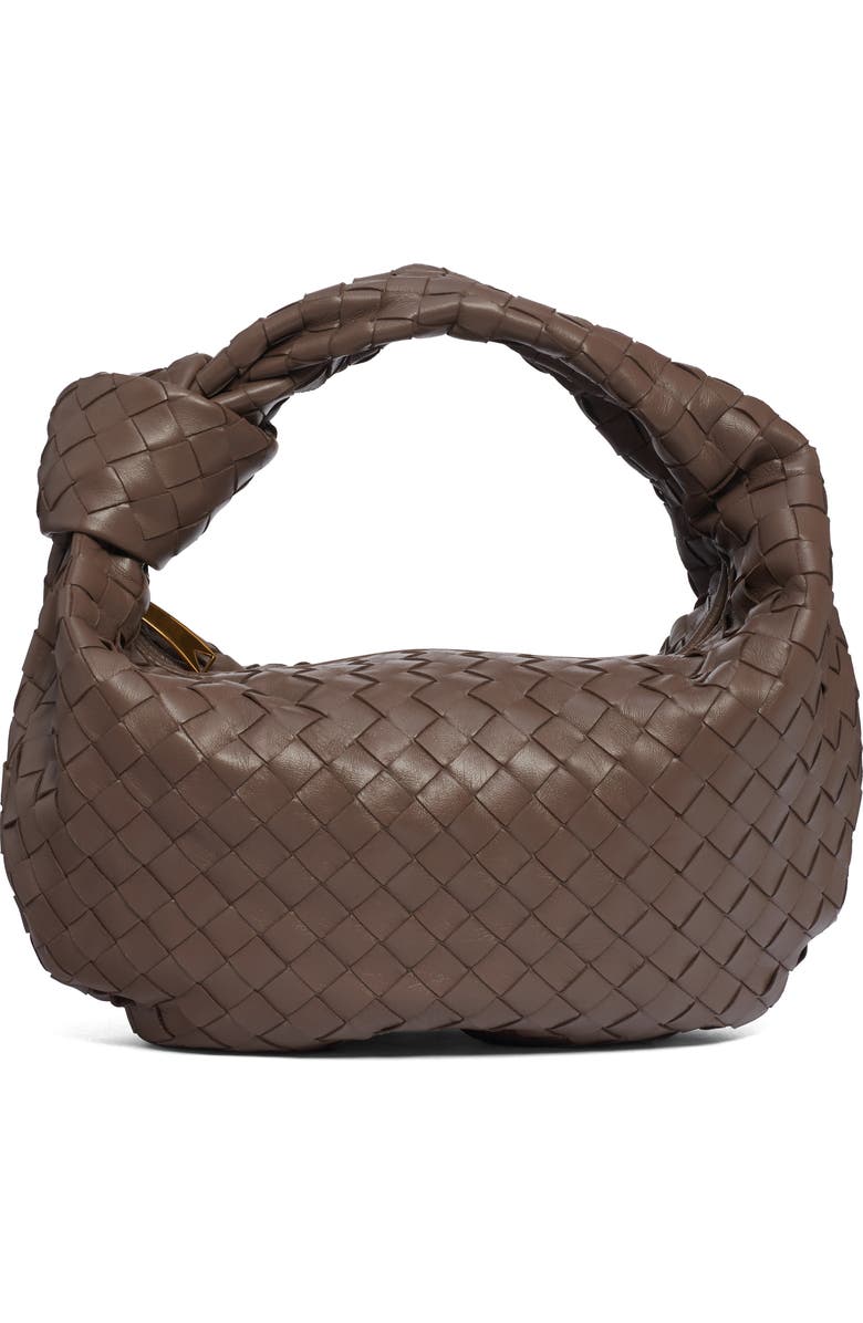 Bottega Veneta Teen Jodie Intrecciato Leather Hobo, Alternate, color, 2560 Taupe Grey-Gold