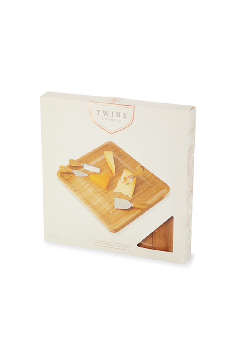 Cheese Board and Knife Set, Alternate, color, Natural