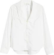 FRAME The Low Collar Cotton Poplin Button-Up Shirt