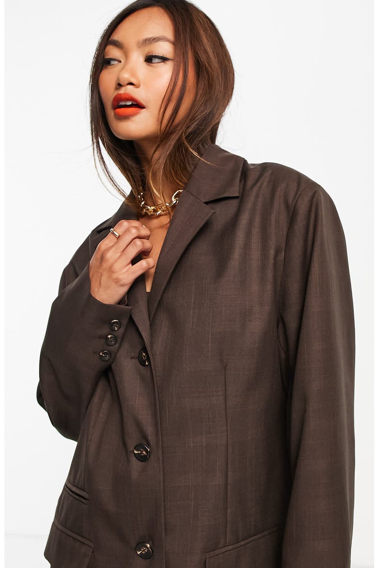 Oversize Blazer, Alternate, color, BROWN