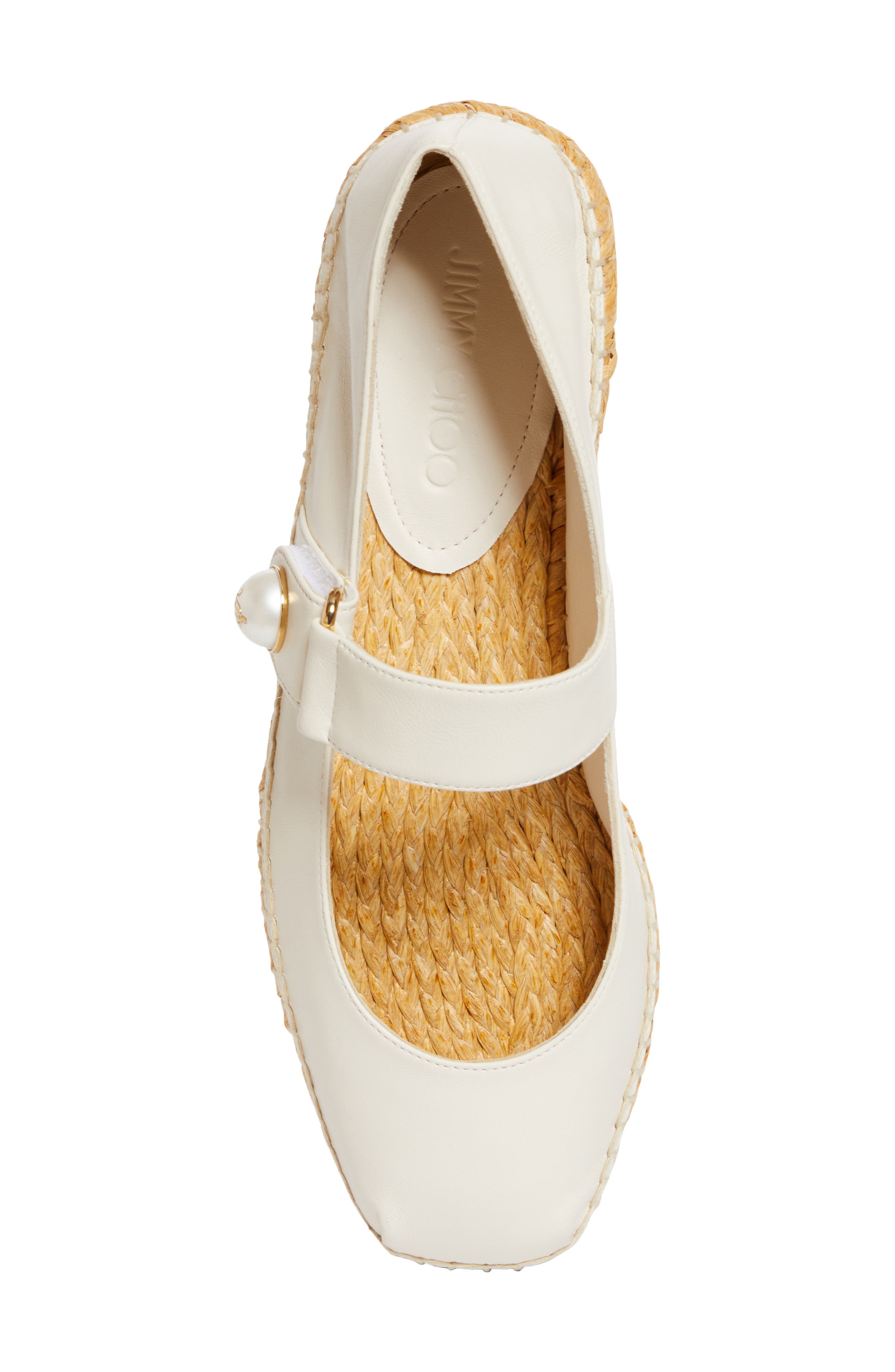 Jimmy Choo Fayence Espadrille Mary Jane Flat, Alternate, color, 