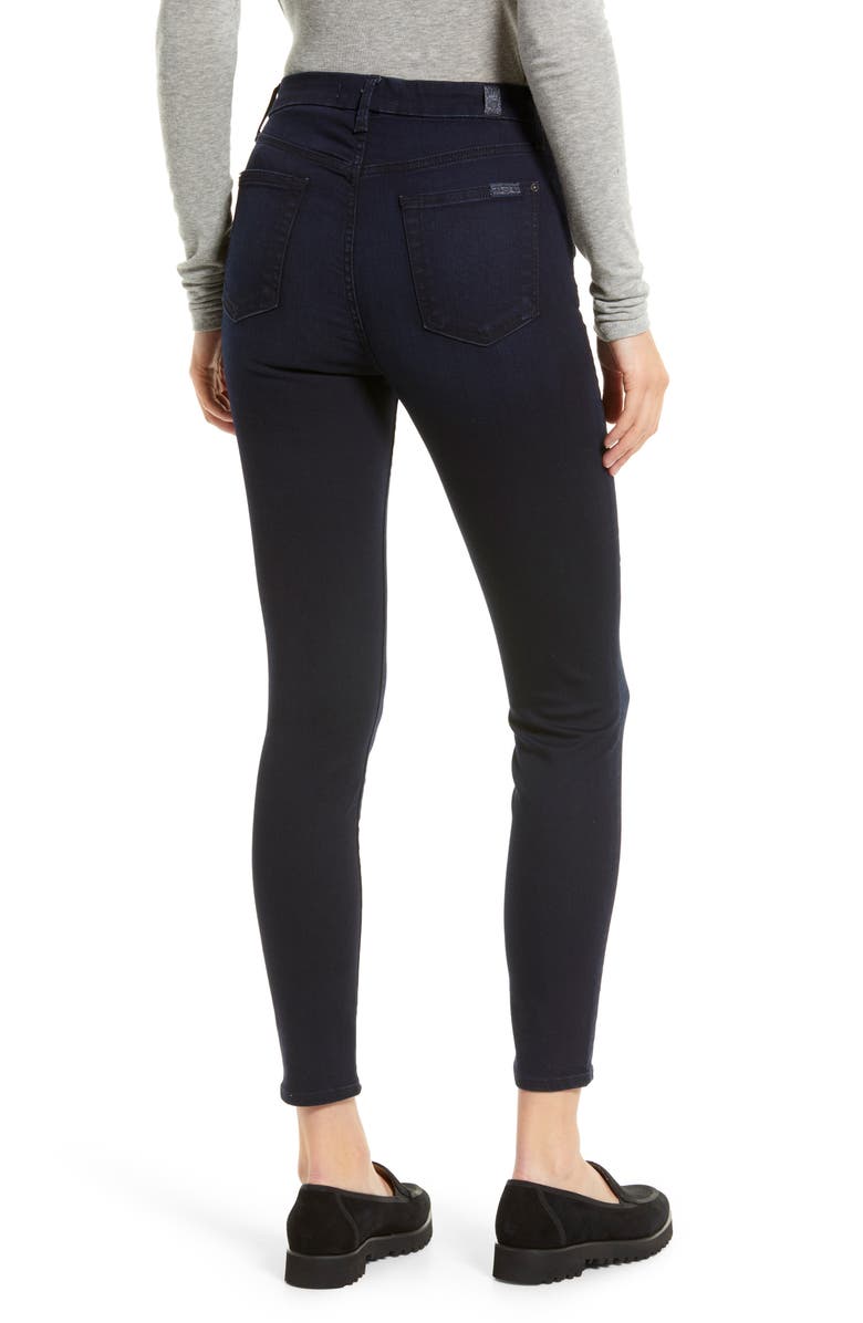 7 For All Mankind High Waist Ankle Skinny Jeans, Alternate, color, 
