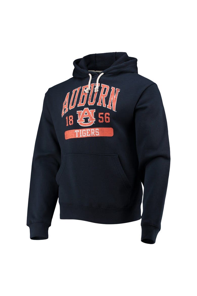 Men's League Collegiate Wear Navy Auburn Tigers Volume Up Essential Fleece Pullover Hoodie, Alternate, color, Navy