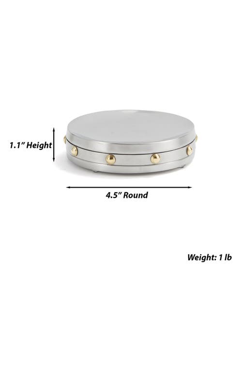 Roselli Trading Company Rivets Soap Dish In Silver