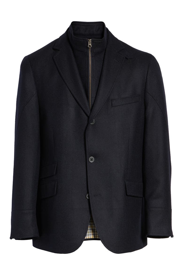 Regular Fit Wool & Cashmere Hybrid Sport Coat, Alternate, color, NAVY