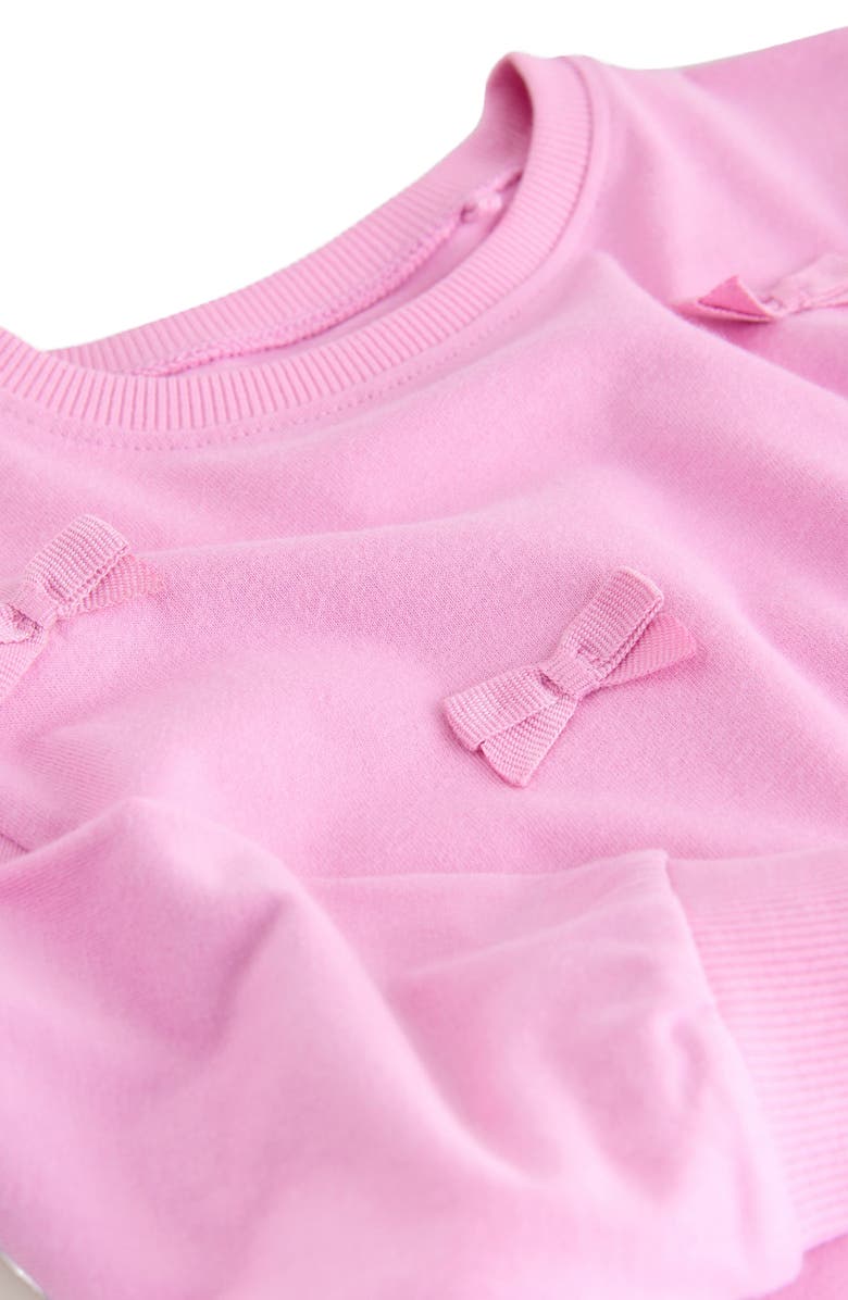NEXT Kids' Bow Appliqué Cotton Sweatshirt, Alternate, color, Pink