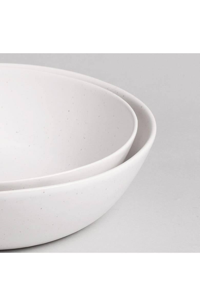 Fable The Low Set of 2 Serving Bowls, Alternate, color, Speckled White