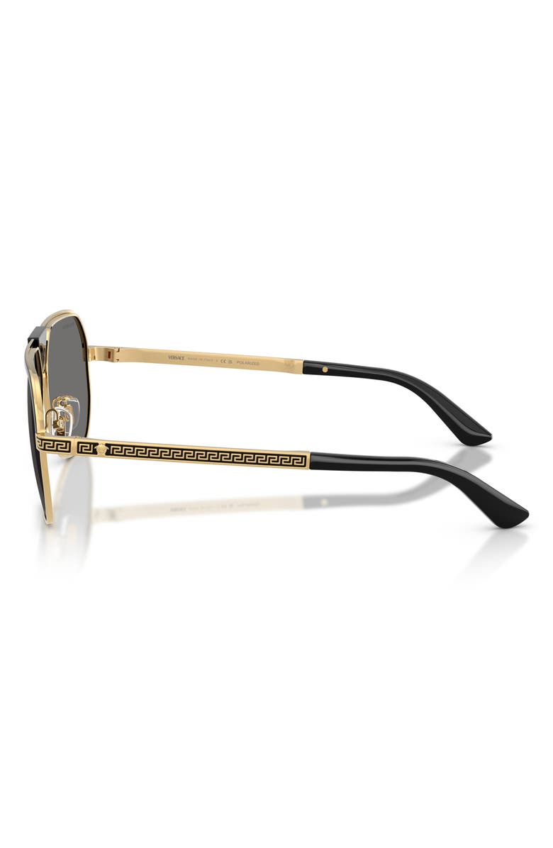 Versace 61mm Polarized Square Sunglasses, Alternate, color, 