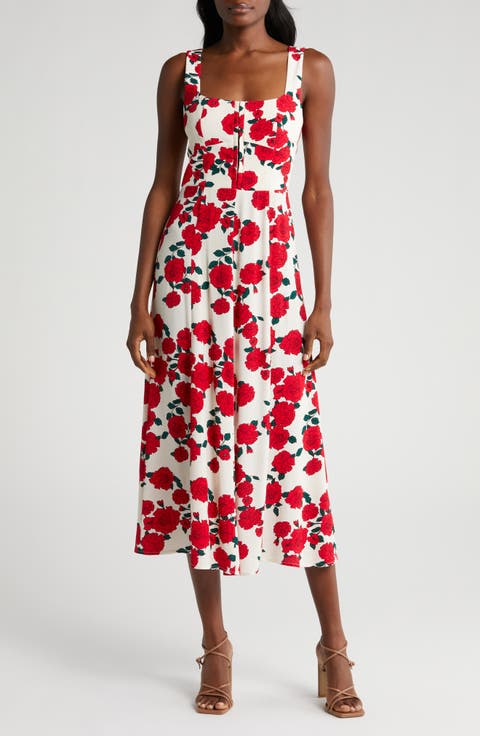 Leonie Floral Corset Midi Dress