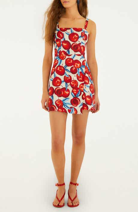 Cherry Blossom Linen Minidress