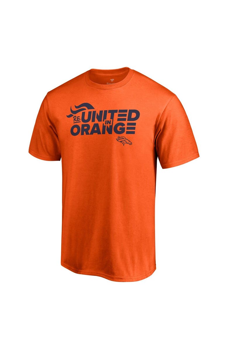 FANATICS Men's Fanatics Branded Orange Denver Broncos ReUnited In Orange T-Shirt, Alternate, color, Orange