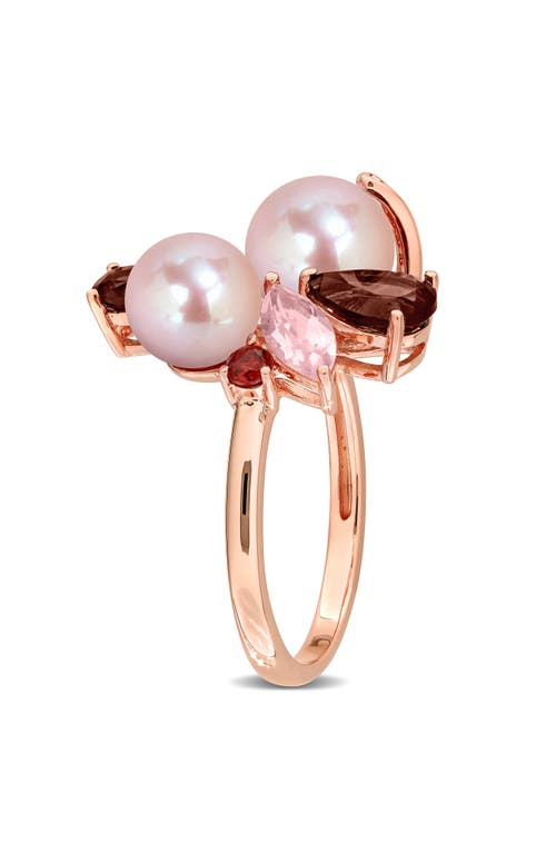 Delmar 7-8.5mm Pink Cultured Freshwater Pearl Ring In Pink
