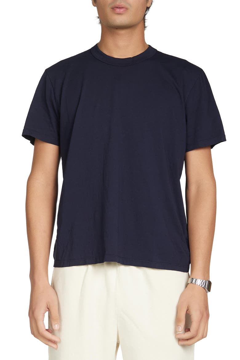 Lightweight Binded Neck Tee, Main, color, Navy