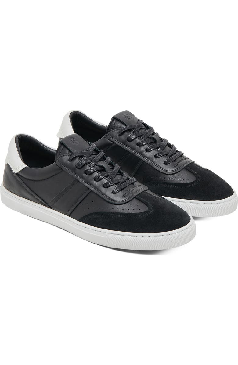 GREATS Charlie Low Top Sneaker, Main, color, Black/ White