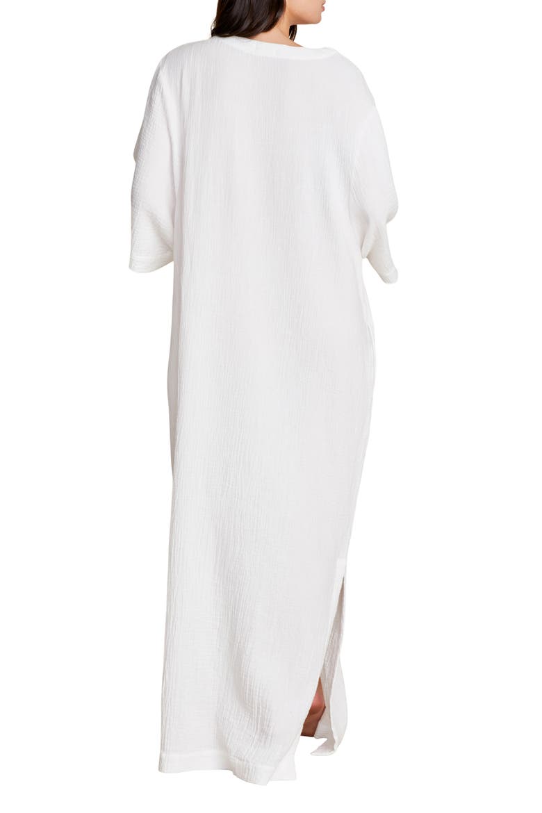 Sun Soaked Cotton Gauze Caftan, Alternate, color, SEA SALT