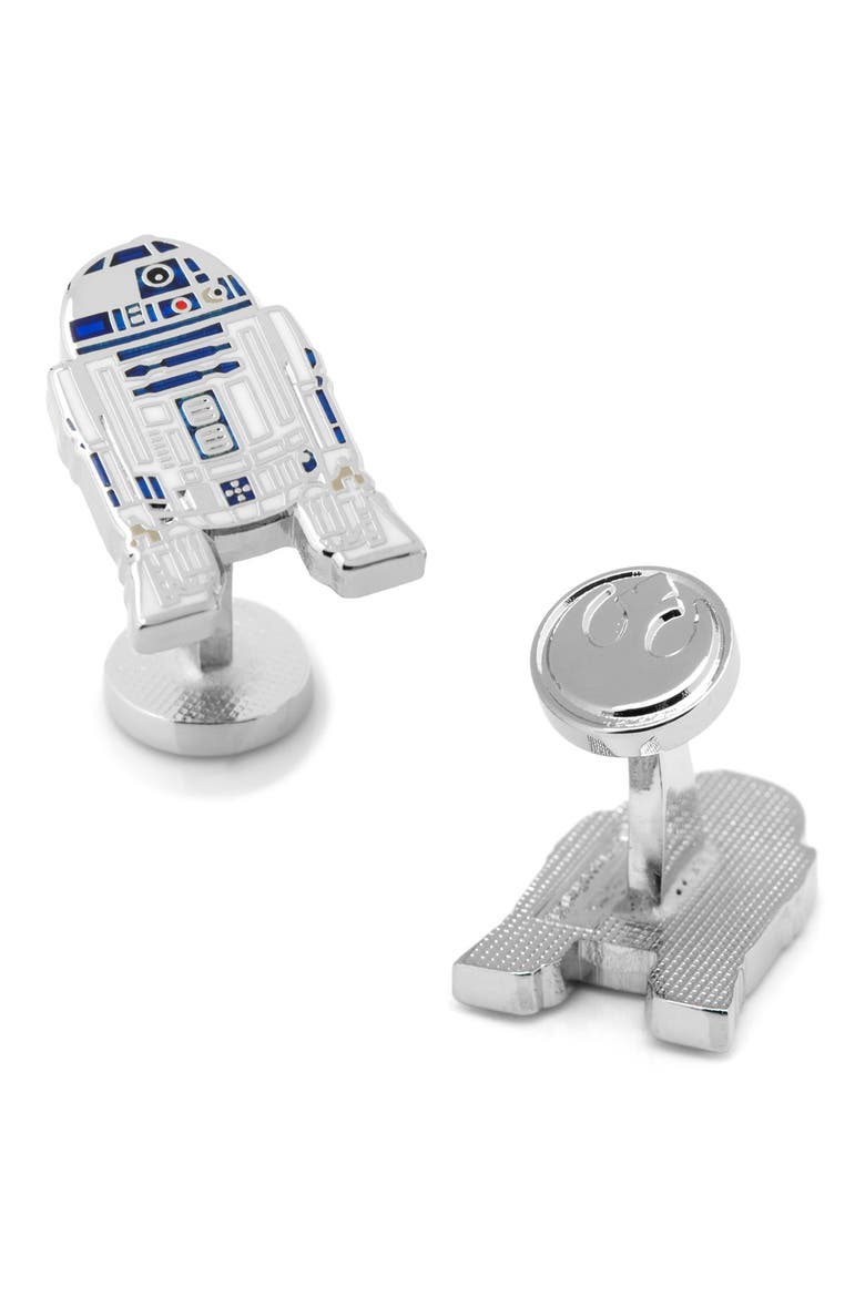 Star Wars R2D2 Cuff Links, Alternate, color, GREY MULTI