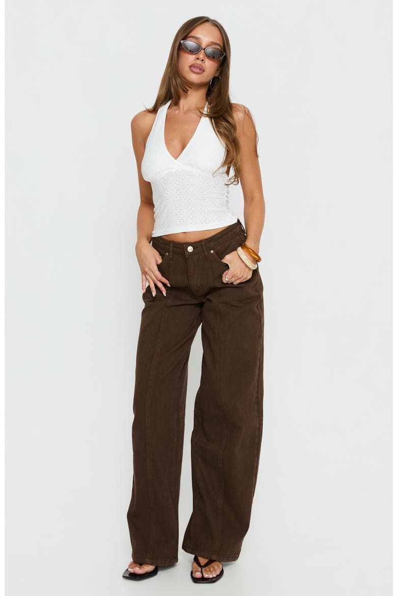 Lando Low Rise Straight Leg Jeans, Alternate, color, CHOCOLATE