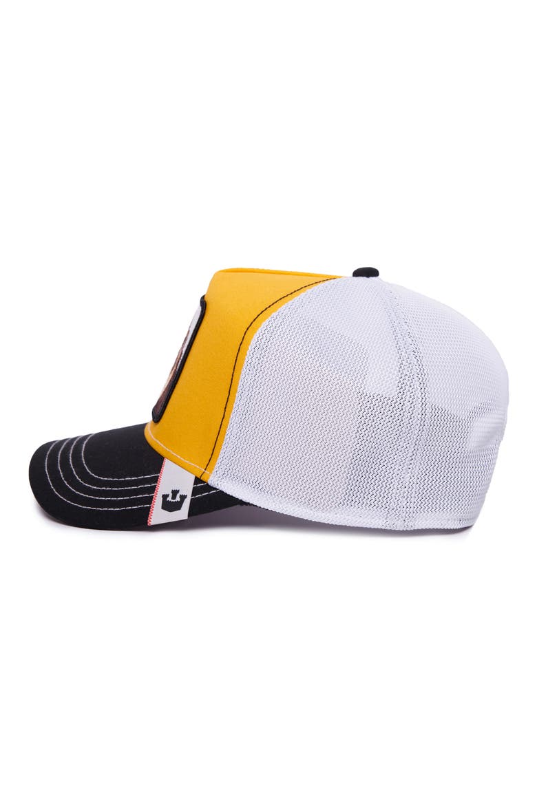 MV Lion Patch Trucker Hat, Alternate, color, YELLOW