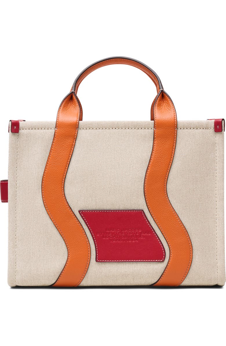Marc Jacobs The Wavy Canvas Medium Tote, Alternate, color, Beige/Orange