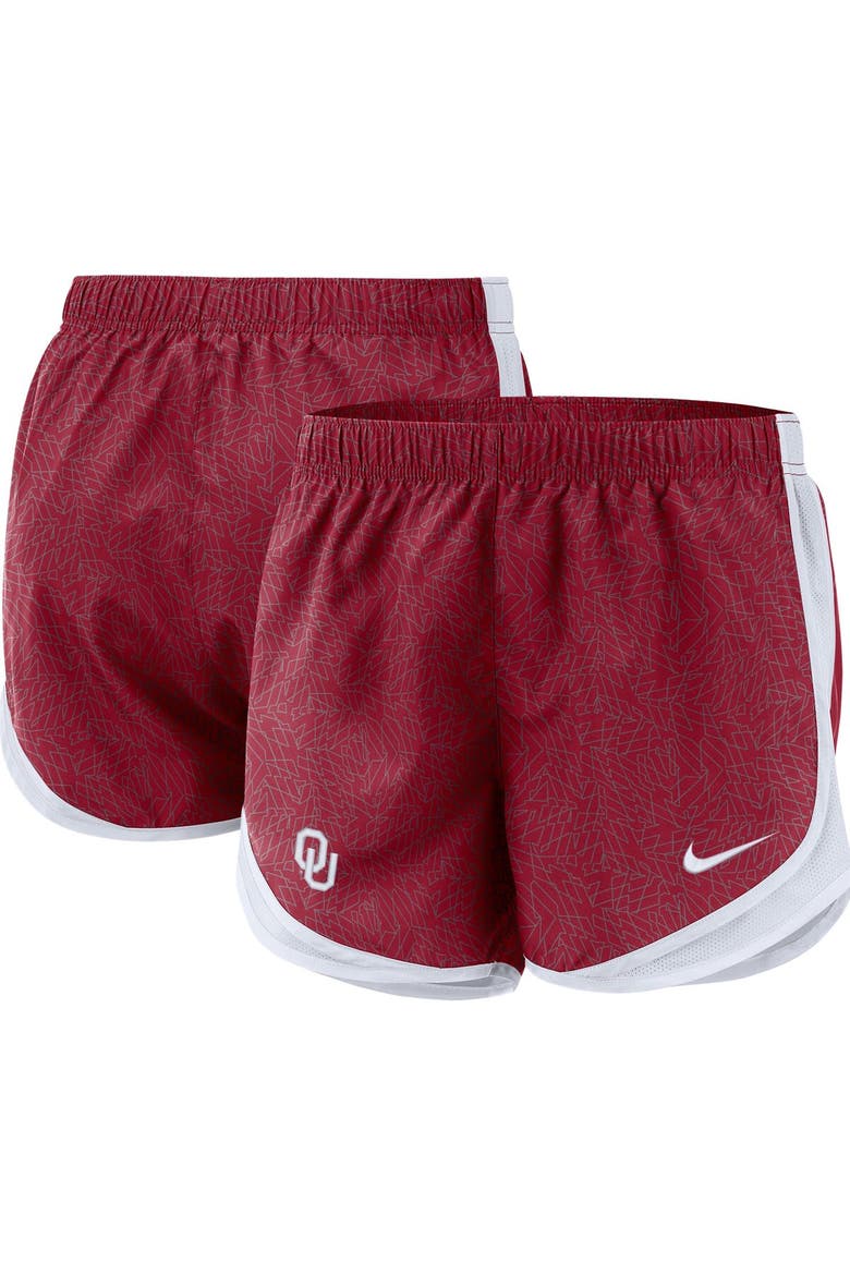 Women's Nike Crimson/White Oklahoma Sooners Performance Tempo Shorts, Alternate, color, Crimson