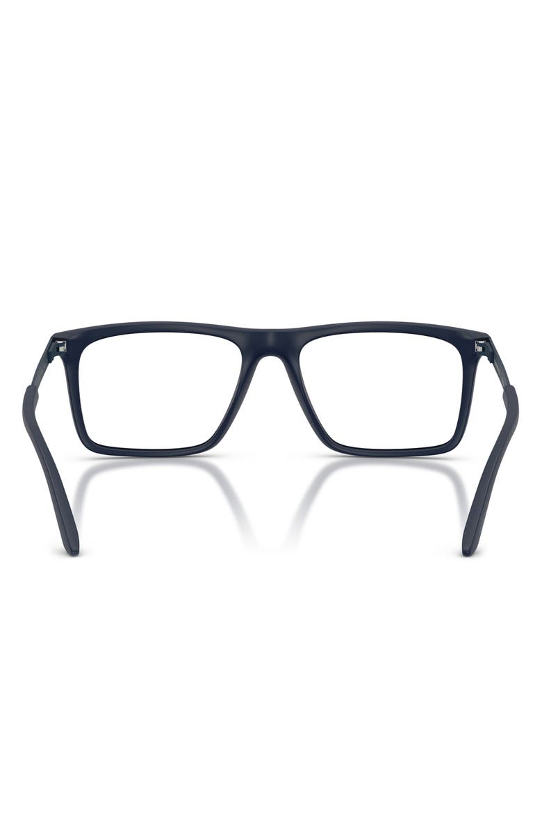 Emporio Armani 55mm Square Optical Glasses, Alternate, color, Matte Blue / Demo Lens