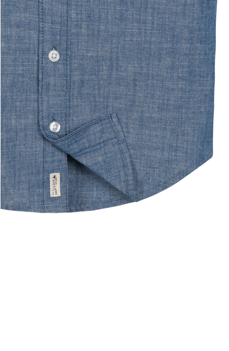 Hope & Henry Boys' Organic Short Sleeve Chambray Shirt, Kids, Alternate, color,