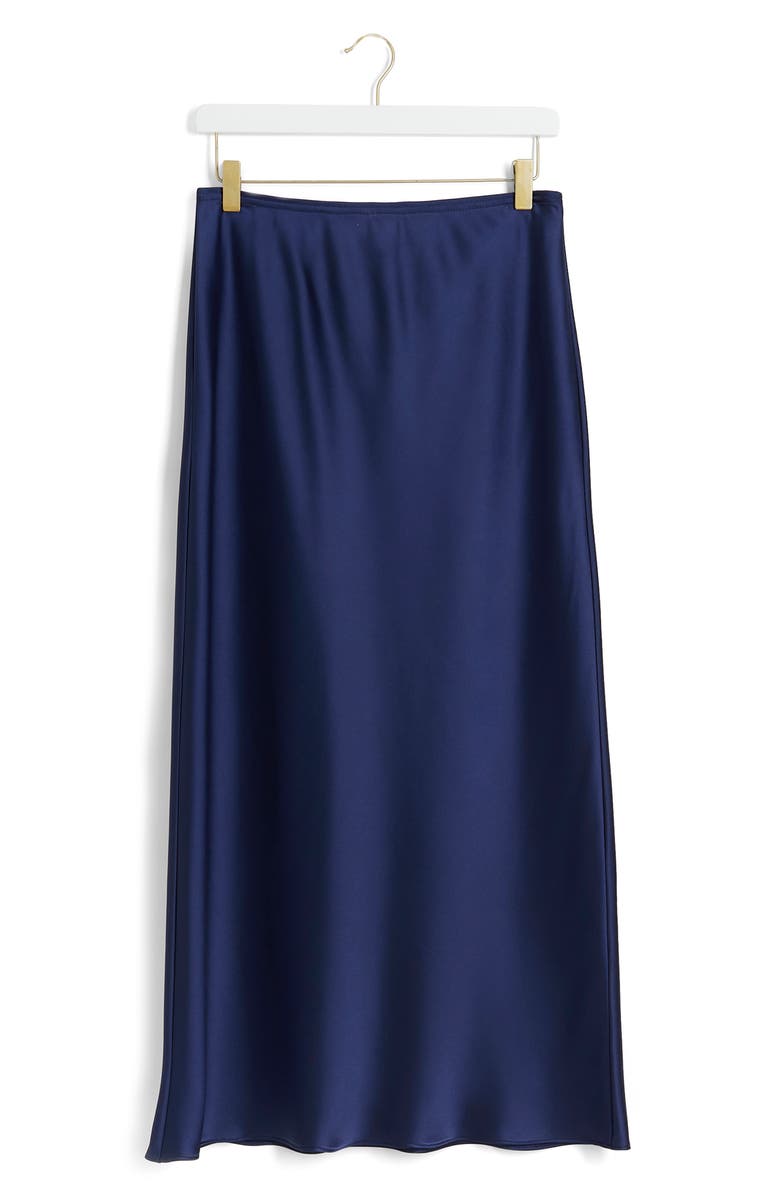 River Island Bias Cut Satin Maxi Skirt, Alternate, color,