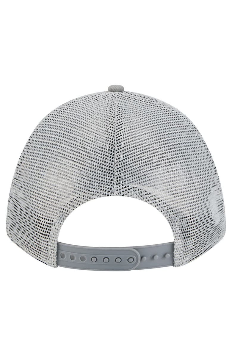 New Era Men's New Era Gray Athletics Color Pack A-Frame 9FORTY Trucker Adjustable Hat, Alternate, color,