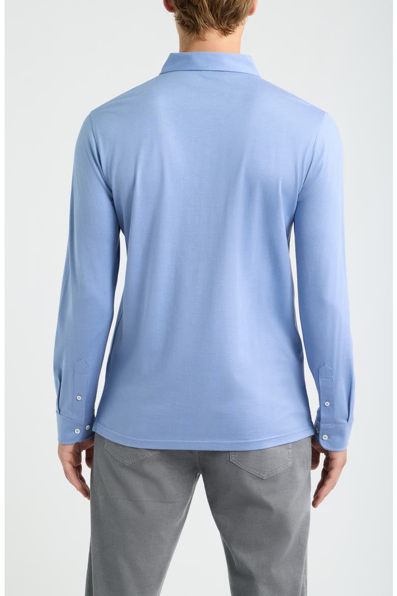 Crown Crafted Ashby Silk and Cotton Polo, Alternate, color, WINDY BLUE