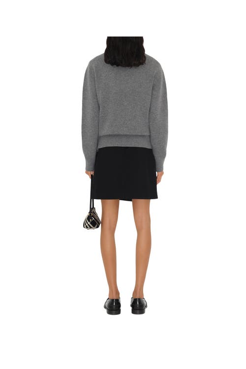 Burberry Ekd Wool Cashmere Sweater In Green