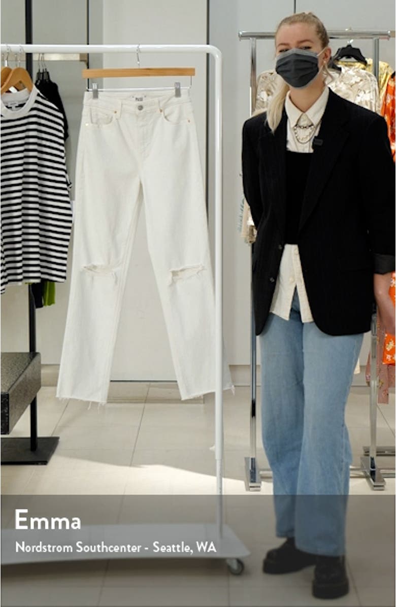 Noella Ripped High Waist Straight Leg Jeans, sales video thumbnail