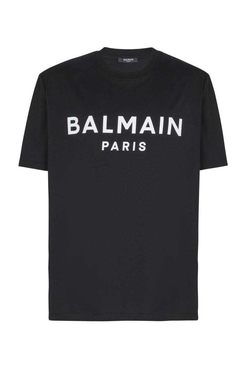Printed cotton T-shirt, Alternate, color, black