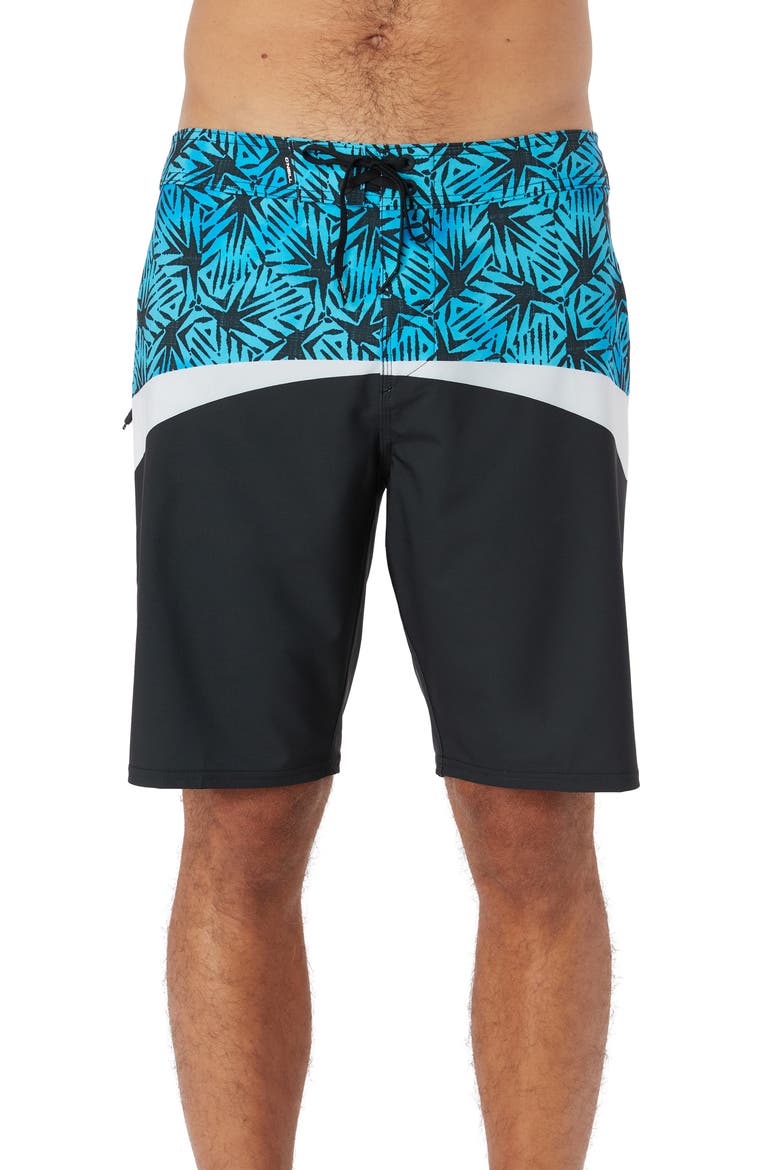 Hyperfreak Pattern Block Board Shorts, Main, color, MARINE
