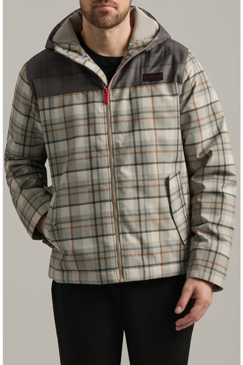 Colton Plaid Printed Mixed Media Jacket, Main, color, ROCKRIDGE PLAID