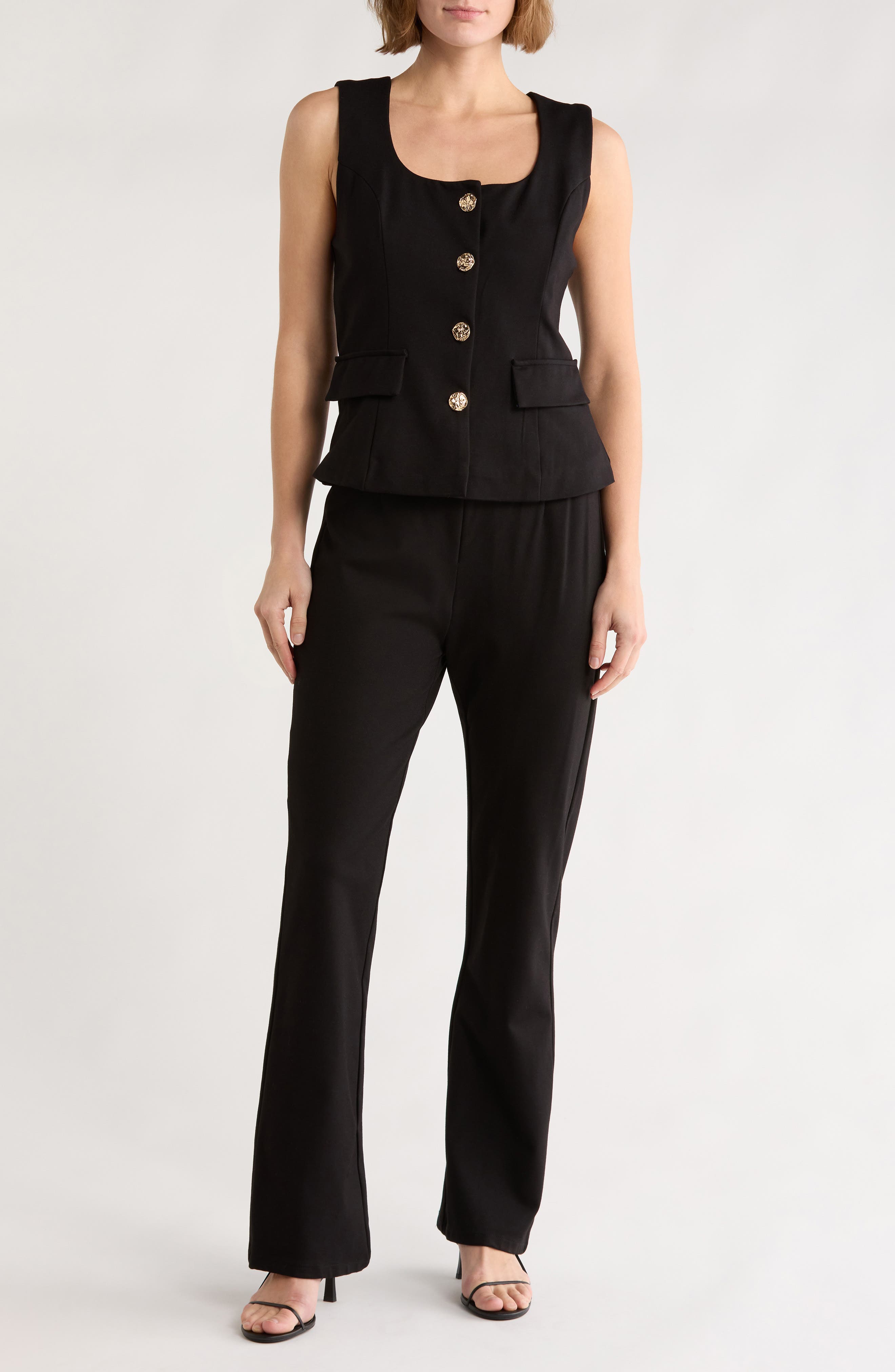 Parker Square Neck Vest Jumpsuit