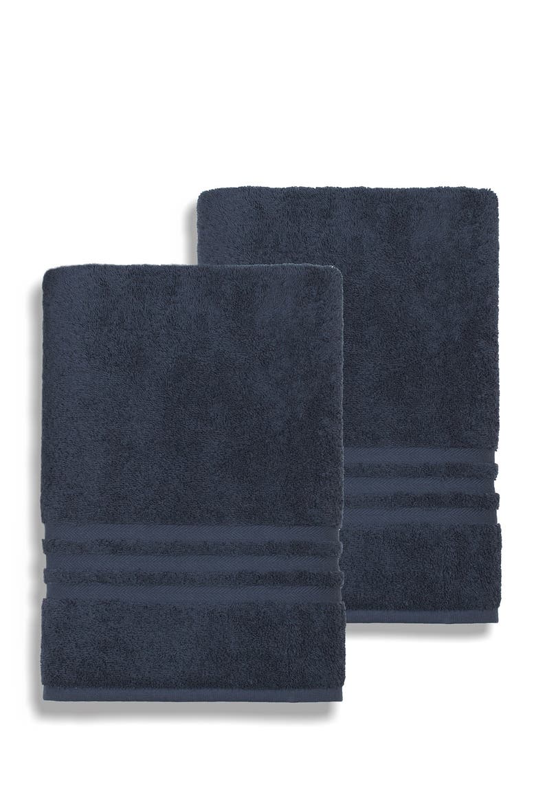 Denzi Bath Sheet - Set of 2 - Twilight Blue, Main, color, TWILIGHT BLUE