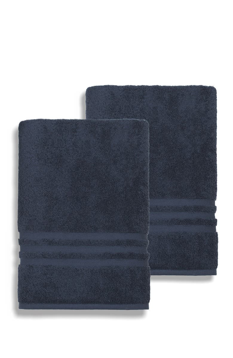 Linum Home Textiles Denzi Bath Sheet - Set of 2 - Twilight Blue, Main, color, Twilight Blue