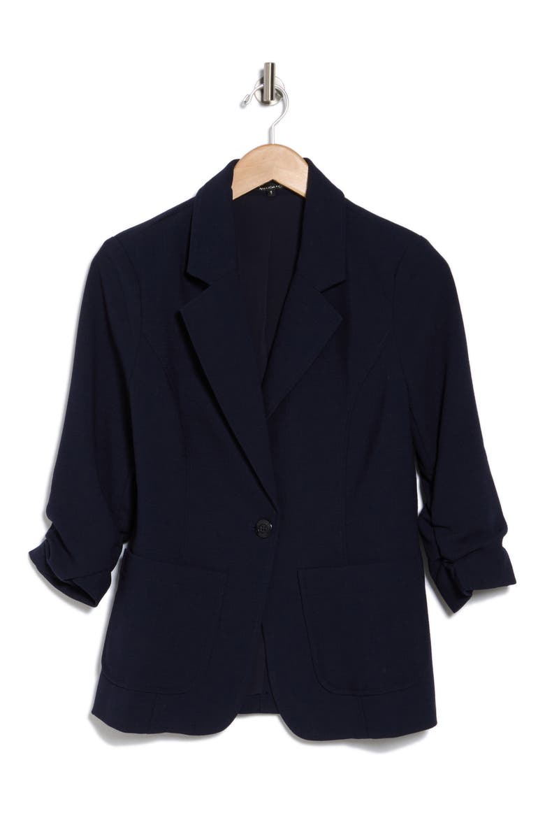 One-Button Blazer, Alternate, color, NAVY