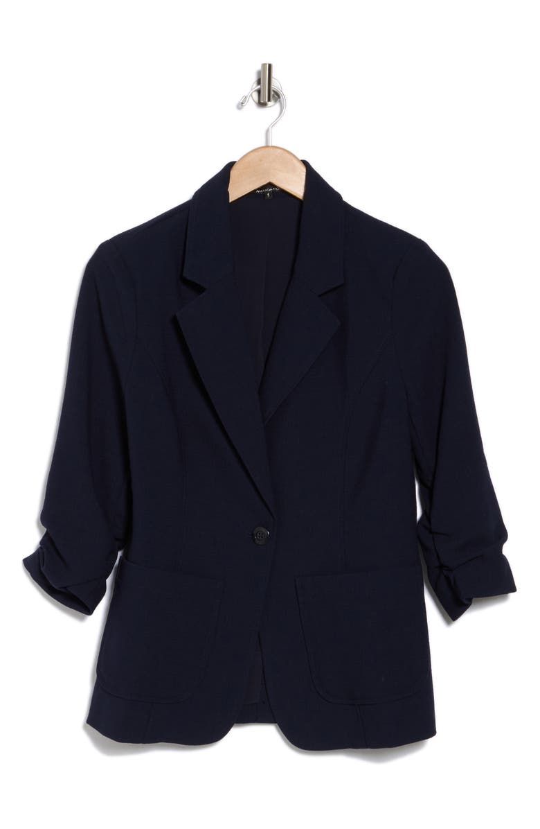 Amanda & Chelsea One-Button Blazer, Alternate, color, Navy