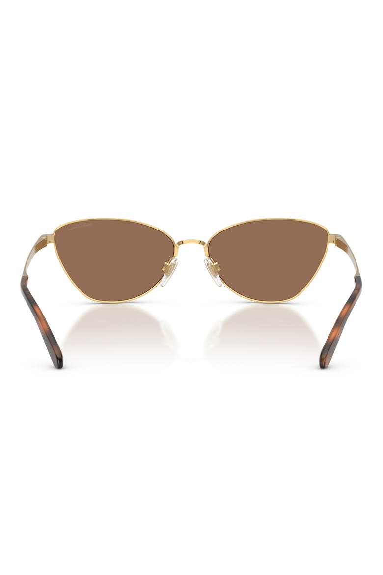 60mm Rectangular Sunglasses, Alternate, color, SHINY GOLD / BROWN