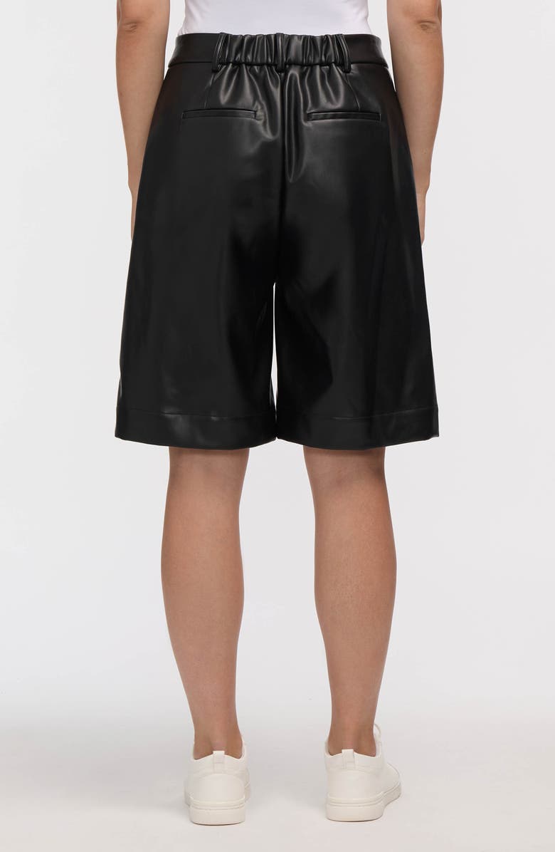 NVLT Faux Leather Culottes, Alternate, color, Black